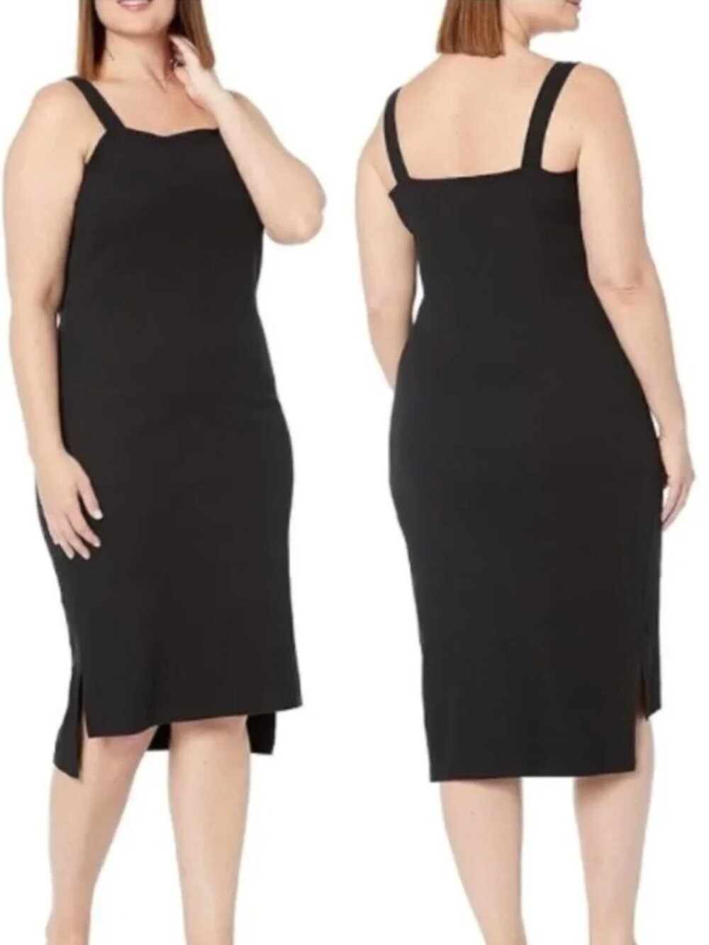 The Drop Amelia Square-Neck Bodycon Midi Tank Dress